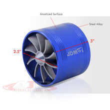 Load image into Gallery viewer, Universal 2.5" Single Fan Fuel Saver Blue
