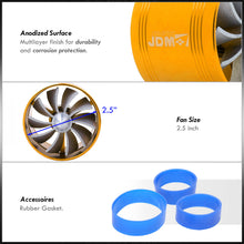 Load image into Gallery viewer, Universal 2.5&quot; Single Fan Fuel Saver Gold
