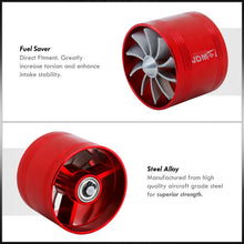 Load image into Gallery viewer, Universal 2.5" Single Fan Fuel Saver Red
