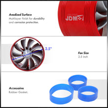 Load image into Gallery viewer, Universal 2.5" Single Fan Fuel Saver Red
