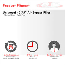 Load image into Gallery viewer, Universal 2.75&quot; Air Intake Bypass Filter Black
