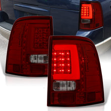 Load image into Gallery viewer, Ford Explorer 2002-2005 LED Bar Tail Lights Chrome Housing Red Smoke Len White Tube
