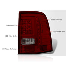 Load image into Gallery viewer, Ford Explorer 2002-2005 LED Bar Tail Lights Chrome Housing Red Smoke Len White Tube
