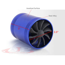 Load image into Gallery viewer, Universal 2.5&quot; Dual Fan Fuel Saver Blue
