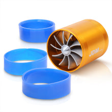 Load image into Gallery viewer, Universal 2.5&quot; Dual Fan Fuel Saver Gold
