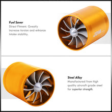 Load image into Gallery viewer, Universal 2.5&quot; Dual Fan Fuel Saver Gold
