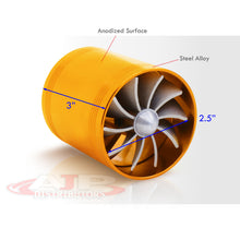 Load image into Gallery viewer, Universal 2.5&quot; Dual Fan Fuel Saver Gold
