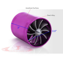 Load image into Gallery viewer, Universal 2.5&quot; Dual Fan Fuel Saver Purple

