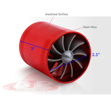 Load image into Gallery viewer, Universal 2.5&quot; Dual Fan Fuel Saver Red
