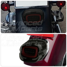 Load image into Gallery viewer, Harley Davidson Motorcycle LED Bar Tail Lights Black Housing Smoke Len Red Tube (Upward Facing License Plate Tag Light)
