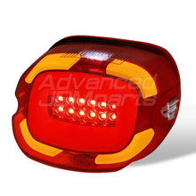 Load image into Gallery viewer, Harley Davidson Motorcycle LED Bar Tail Lights Chrome Housing Red Len White Tube (Upward Facing License Plate Tag Light)
