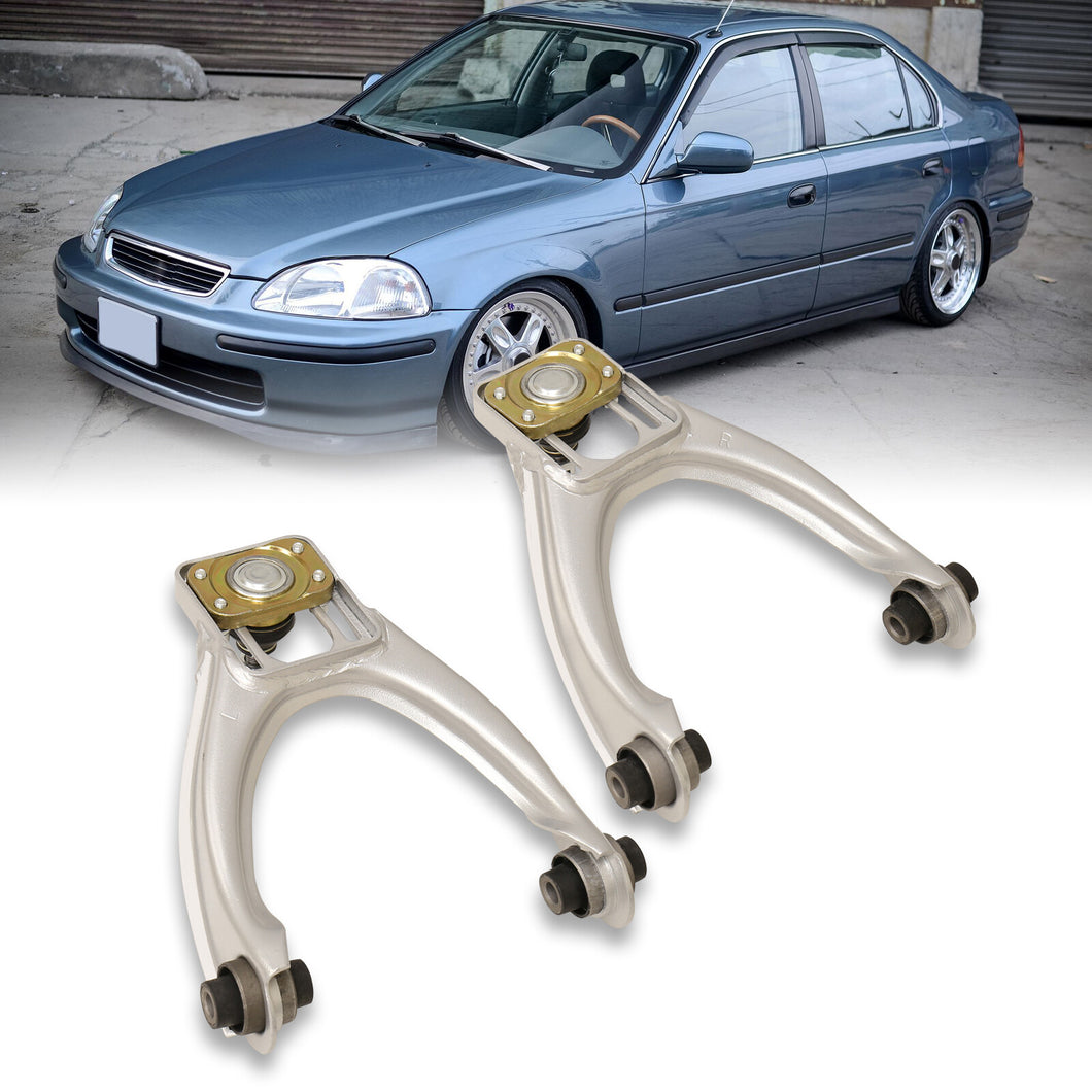 Honda Civic 1996-2000 Front Upper Control Arms Camber Kit Silver