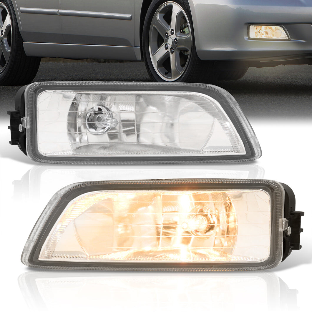 Honda Accord 4DR 2003-2005 / Acura TL 2004-2008 Front Fog Lights Clear Len (Includes Switch & Wiring Harness)