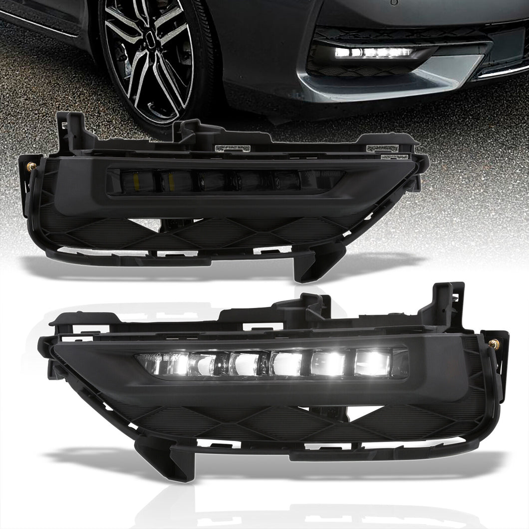 Honda Accord 2DR 2016-2017 Front Fog Lights Smoked Len (Includes Switch & Wiring Harness)
