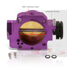 Load image into Gallery viewer, D/B/F/H-Series 70mm Throttle Body Plate Purple w/ Chrome Gate
