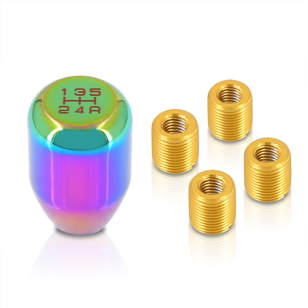 JDM Sport Universal Weighted Type R Style 5 Speed Shift Knob Neo Chrome