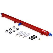 Load image into Gallery viewer, JDM Sport Toyota 1JZ 1986-1992 Fuel Rail Red with Black Fittings
