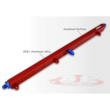 Load image into Gallery viewer, JDM Sport Toyota 1JZ 1986-1992 Fuel Rail Red with Black Fittings
