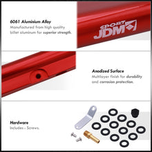 Load image into Gallery viewer, JDM Sport Nissan RB30 Fuel Rail Red with Black Fittings
