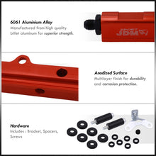 Load image into Gallery viewer, JDM Sport Toyota 2JZ Fuel Rail Red with Black Fittings
