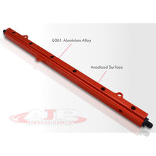 Load image into Gallery viewer, JDM Sport Toyota 2JZ Fuel Rail Red with Black Fittings
