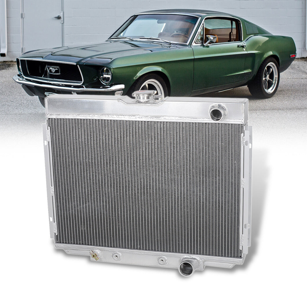 Ford Mustang V8 1967-1970 / Fairlane V8 1967-1969 / Falcon V8 1967-1969 / Ranchero V8 1967-1969 / Torino V8 1968-1969 Automatic & Manual Transmission Aluminum Radiator