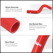 Load image into Gallery viewer, Honda Accord 2.2L 1990-1993 Silicone Radiator Hoses Red
