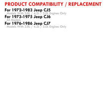 Load image into Gallery viewer, Jeep CJ5 1972-1983 / CJ6 1973-1975 / CJ7 1976-1986 3.8L 4.2L 5.0L Manual Transmission Aluminum Radiator
