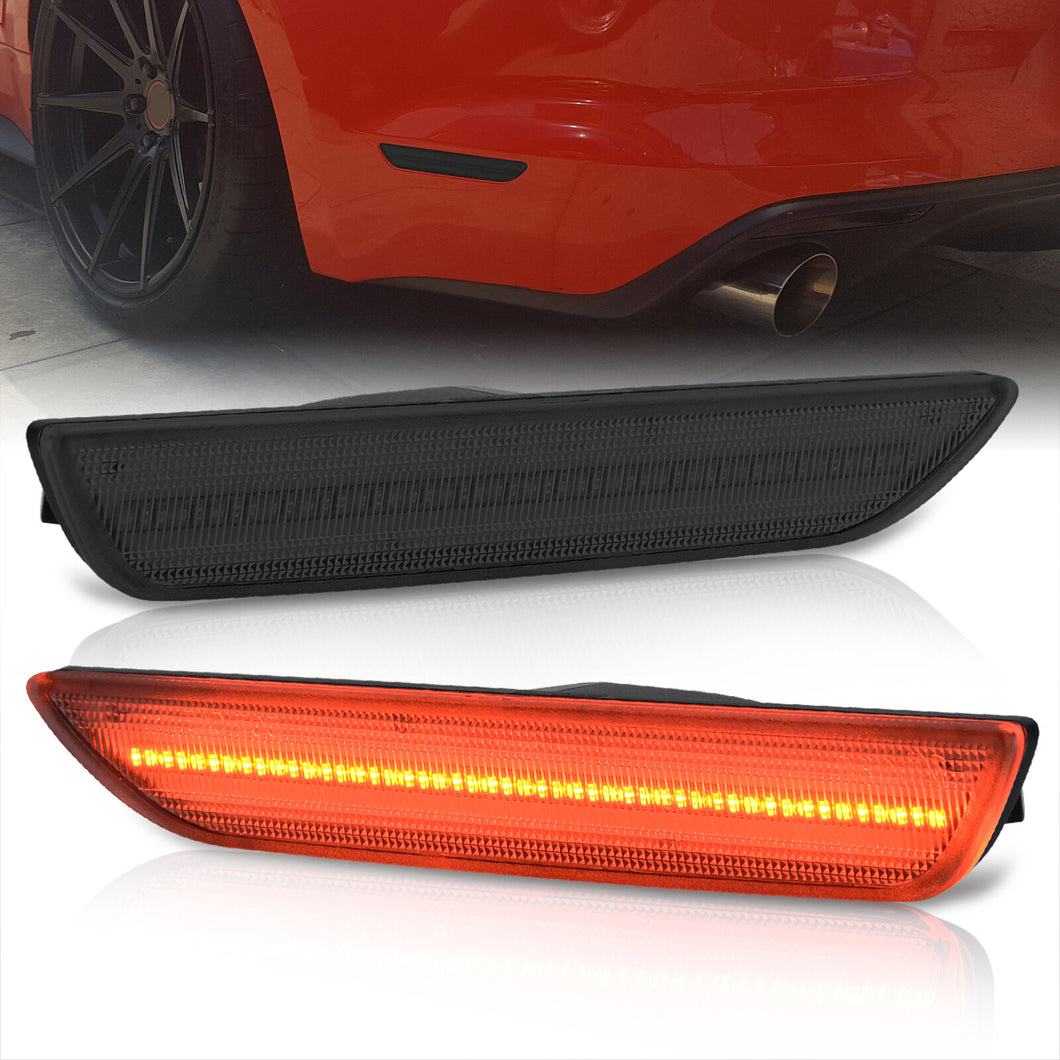 Ford Mustang 2015-2022 Rear Red LED Side Marker Smoke Len