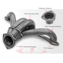 Load image into Gallery viewer, Chevrolet Small Block SBC 283 305 327 350 400 V8 1955+ Stainless Steel Shorty Exhaust Header Black
