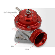 Load image into Gallery viewer, Universal Type S/RS Red Blow Off Valve BOV + 2.5&quot; Aluminum Adapter Flange Kit
