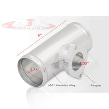 Load image into Gallery viewer, Adjustable PSI BOV Gunmetal Top Chrome Lip Blow Off Valve Aluminum Adapter Pipe
