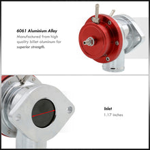Load image into Gallery viewer, Type-S Red Blow Off Valve BOV Adjustable PSI + 2.5&quot; Aluminum Adapter Pipe Set
