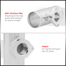 Load image into Gallery viewer, Type-S Red Blow Off Valve BOV Adjustable PSI + 2.5&quot; Aluminum Adapter Pipe Set
