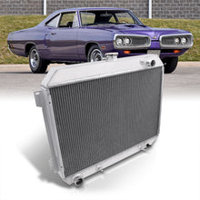 Load image into Gallery viewer, Dodge Coronet V8 1968-1973 / Challenger V8 1970-1974 / Charger V8 1968-1973 Manual Transmission Aluminum Radiator

