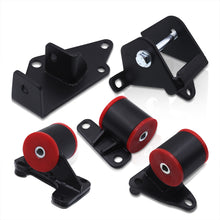 Load image into Gallery viewer, Honda Civic 1996-2000 H-Series H22 H23 Conversion Engine Motor Mount Black with Red Polyurethane Bushing
