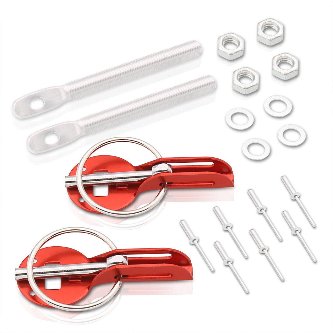 Universal Hood Lock Pins Red (Sparco Style)