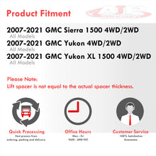 Load image into Gallery viewer, Chevrolet Silverado 1500 2007-2023 / Avalanche 2007-2013 / Suburban 1500 2007-2021 / Tahoe 2007-2021 / GMC Sierra 1500 2007-2023 / Yukon 2007-2021 2" Front Leveling Lift Kit Silver
