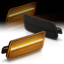 Load image into Gallery viewer, Audi A6 2005-2011 Front Amber LED Side Marker Lights Smoke Len
