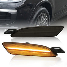 Load image into Gallery viewer, Porsche Cayenne 2015-2019 Front Amber LED Side Marker Lights Smoke Len
