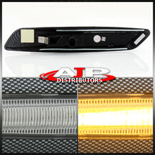 Load image into Gallery viewer, BMW 3 Series E60 E61 E82 E88 E90 E91 E92 E93 (Non-M3 Models) 2004-2010 Front Amber Sequential LED Side Marker Lights Clear Len + 3D Carbon Finishes (F10 Style)

