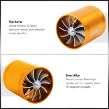 Load image into Gallery viewer, Universal 3" Dual Fan Fuel Saver Gold
