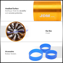 Load image into Gallery viewer, Universal 3" Dual Fan Fuel Saver Gold
