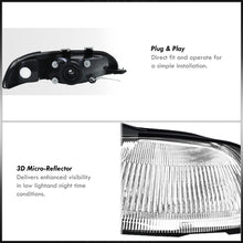 Load image into Gallery viewer, Honda Civic Coupe / Hatchback 1992-1995 1 Piece Style Headlights + Corners Black Housing Clear Len Clear Reflector
