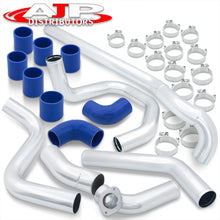 Load image into Gallery viewer, Honda Civic Si EP3 K20 2002-2005 Bolt-On Aluminum Polished Piping Kit + Blue Couplers
