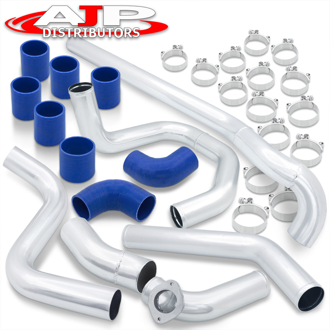 Honda Civic Si EP3 K20 2002-2005 Bolt-On Aluminum Polished Piping Kit + Blue Couplers