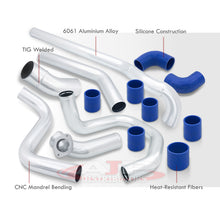 Load image into Gallery viewer, Honda Civic Si EP3 K20 2002-2005 Bolt-On Aluminum Polished Piping Kit + Blue Couplers
