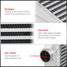 Load image into Gallery viewer, Universal Aluminum Intercooler (Tube &amp; Fin | Overall: 27.5&quot; x 8.5&quot; x 2.5&quot; | Core: 20.75&quot; x 8.5&quot; x 2.5&quot; | Inlet/Outlet: 2.5&quot;)
