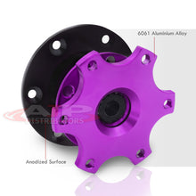 Load image into Gallery viewer, Universal Competition Style Steering Wheel Quick Release Purple/Black
