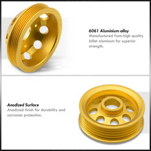 Load image into Gallery viewer, Nissan 240SX S14 S15 SR20 Underdrive Crank Pulley Gold
